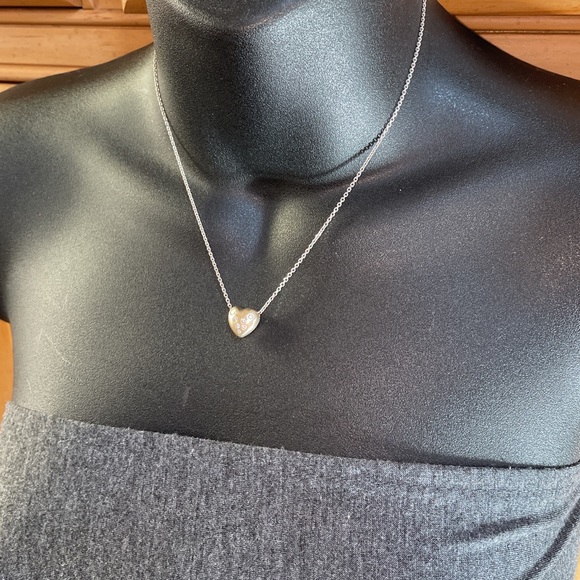 Solid 14K Yellow White Gold Natural Diamond Chunky Puffy Heart Pendant Necklace - Picture 9 of 17